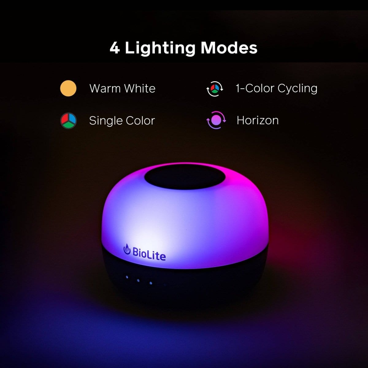 BioLite AlpenGlow Mini 4 Pack | 4-Pack USB Lanterns w/ Multicolor LEDs